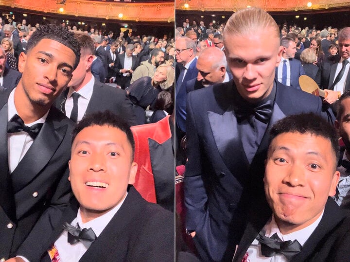 Do Kim Phuc met Haaland and Bellingham at the Ballon d'Or ceremony. Lionel Messi was surrounded by a large team of assistants and bodyguards, so fans - even guests - had difficulty getting close to him.