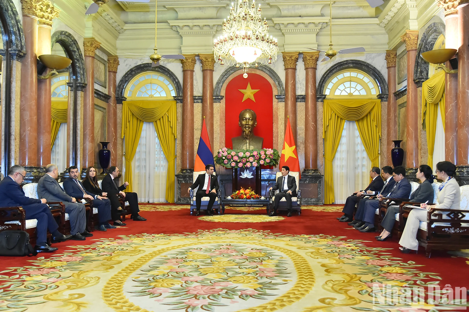 [Photo] Le président Luong Cuong reçoit le président de l'Assemblée nationale de la République d'Arménie Alen Simonyan photo 8