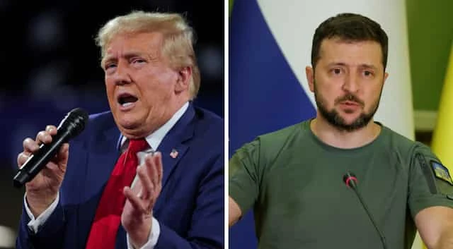 Ông Donald Trump và Tổng thống Ukraine Volodymyr Zelensky. Ảnh: REUTERS