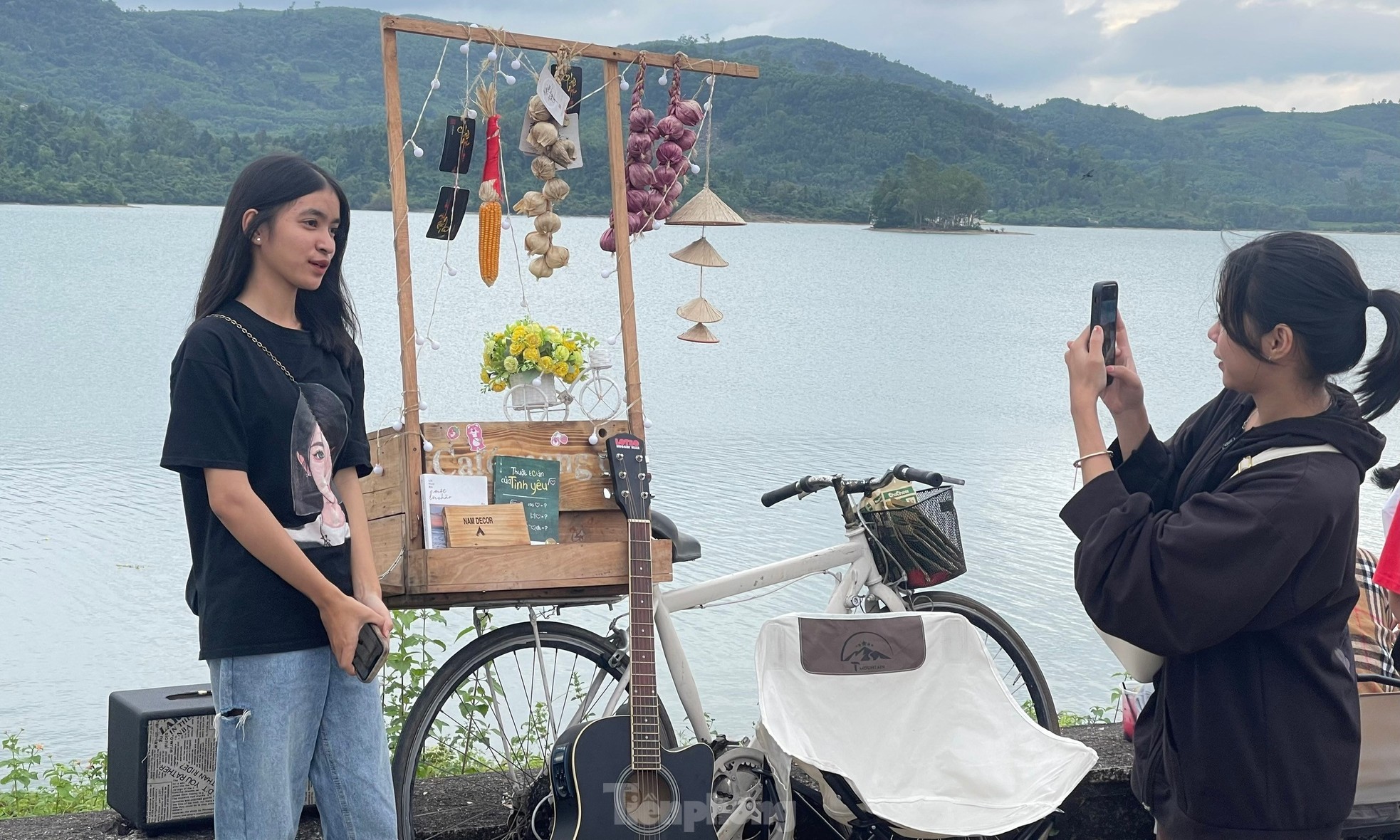 Les jeunes se rassemblent pour prendre des photos à côté de « l'arbre solitaire » à Quang Nam, photo 4