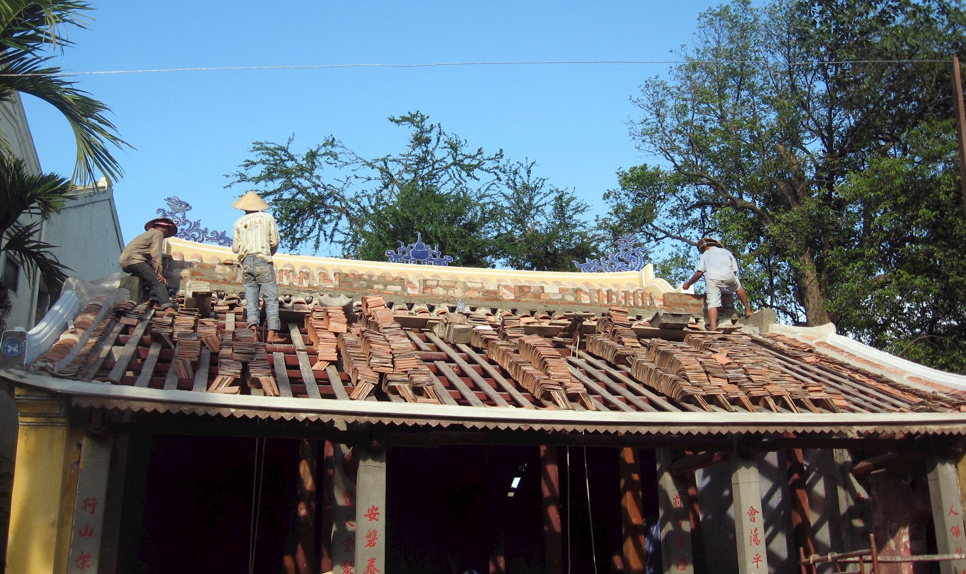 ការព្រួយបារម្ភអំពីសារីរិកធាតុផ្ទះបុរាណ Hoi An