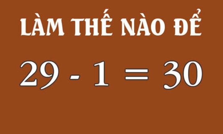 29 - 1 = 30을 올바르게 계산하려면 어떻게 해야 하나요?