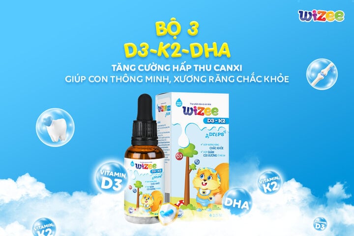 Wizee D3K2 หยด - ใช้ 1 แถม 3 เหมาะที่สุดสำหรับคุณแม่ ช่วยเพิ่มการดูดซึมแคลเซียมให้กับทารก