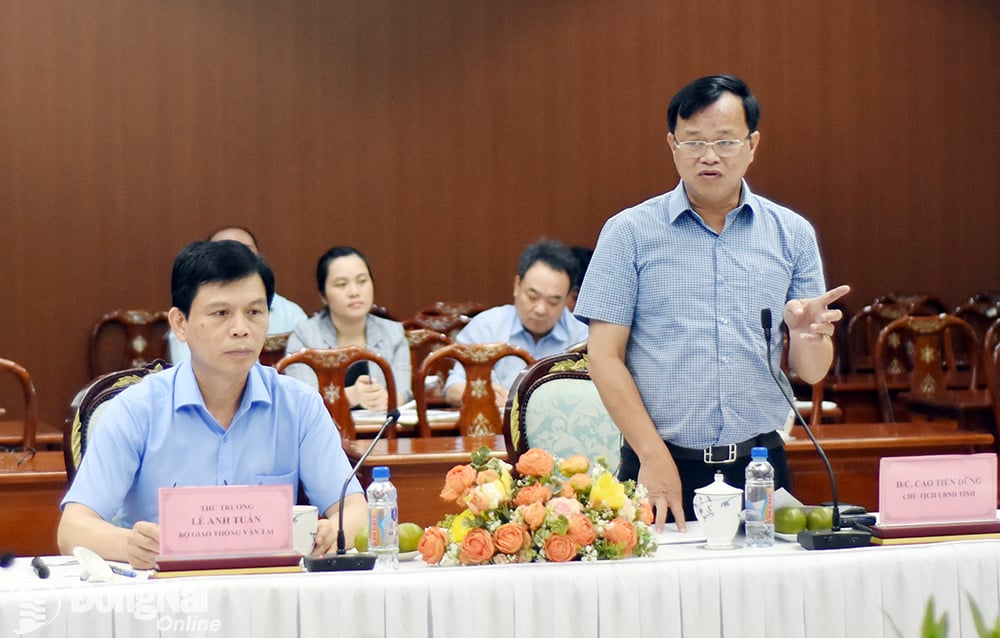 Le président du Comité populaire provincial, Cao Tien Dung, a pris la parole lors de la réunion.