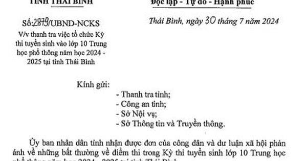 Xem xét tạm đình chỉ Giám đốc Sở GD-ĐT Thái Bình