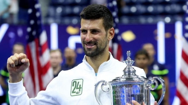 Winning the 2023 US Open, Novak Djokovic equaled the world tennis record