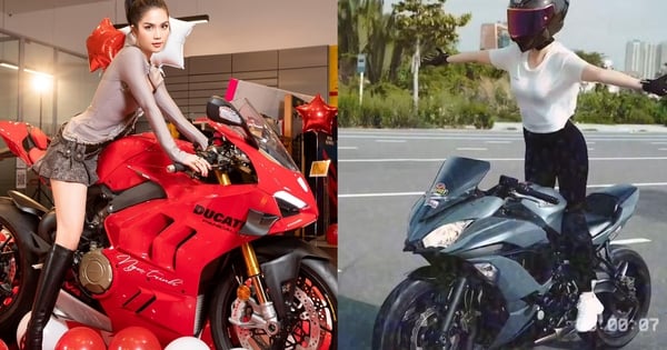 Bild des Models Ngoc Trinh mit beiden Händen frei beim Motorradfahren: Was sagen Anwälte?