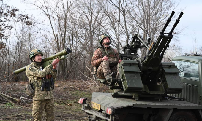 Ukrainian forces in action in this photo posted on January 13. Photo: Ukrainian Army