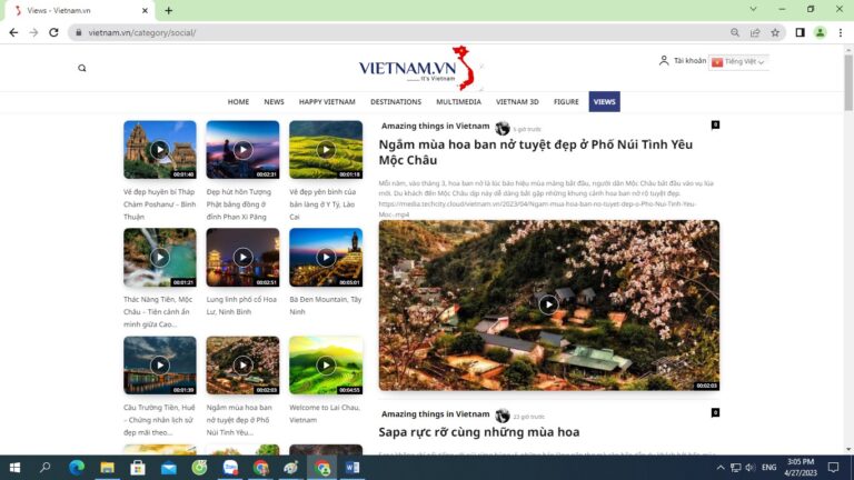 Plataforma de promoción de imágenes multilingües de Vietnam 'Vietnam.vn'