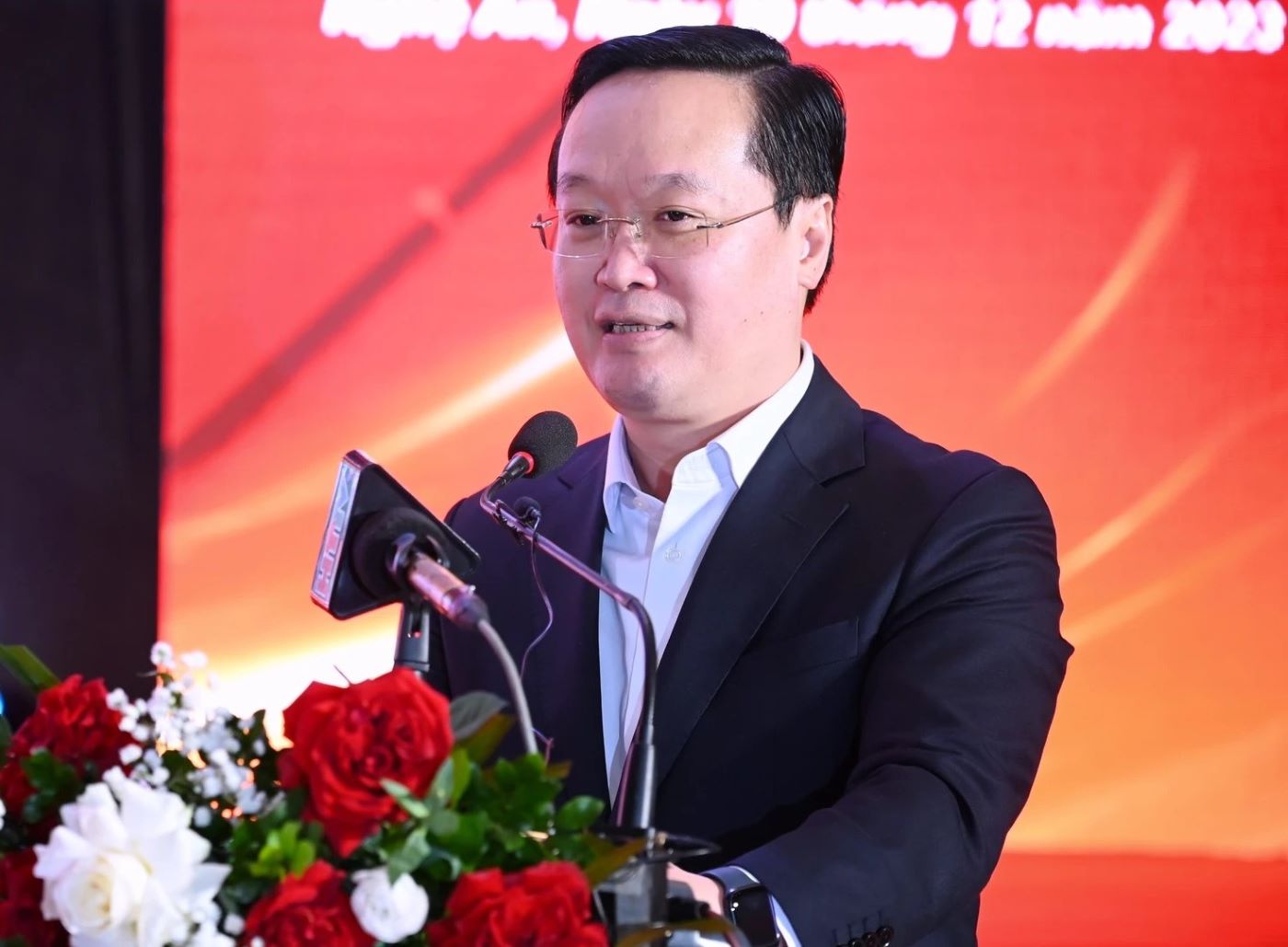 Chairman of Nghe An Provincial People's Committee Nguyen Duc Trung affirmed that attracting FDI capital is a resource for local development. Photo: Hai Dang