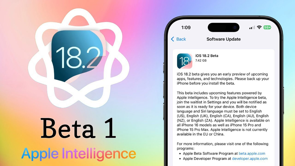 Apple unexpectedly released iOS 18.2 beta 1