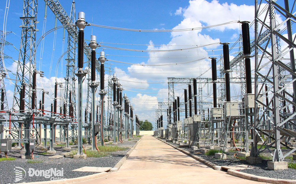 La construcción de la estación transformadora Long Thanh de 500 kV se completó en 2021. Foto: B.MAI