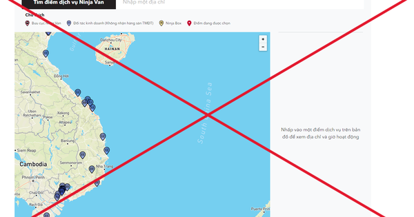 Hãng vận chuyển Ninja Van dùng bản đồ Việt Nam thiếu hai quần đảo