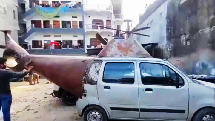 A man invested over $3,000 to turn his Wagon R into a helicopter to make extra money from renting it out at weddings, but it was confiscated by the police. (Photo: X/ANI)