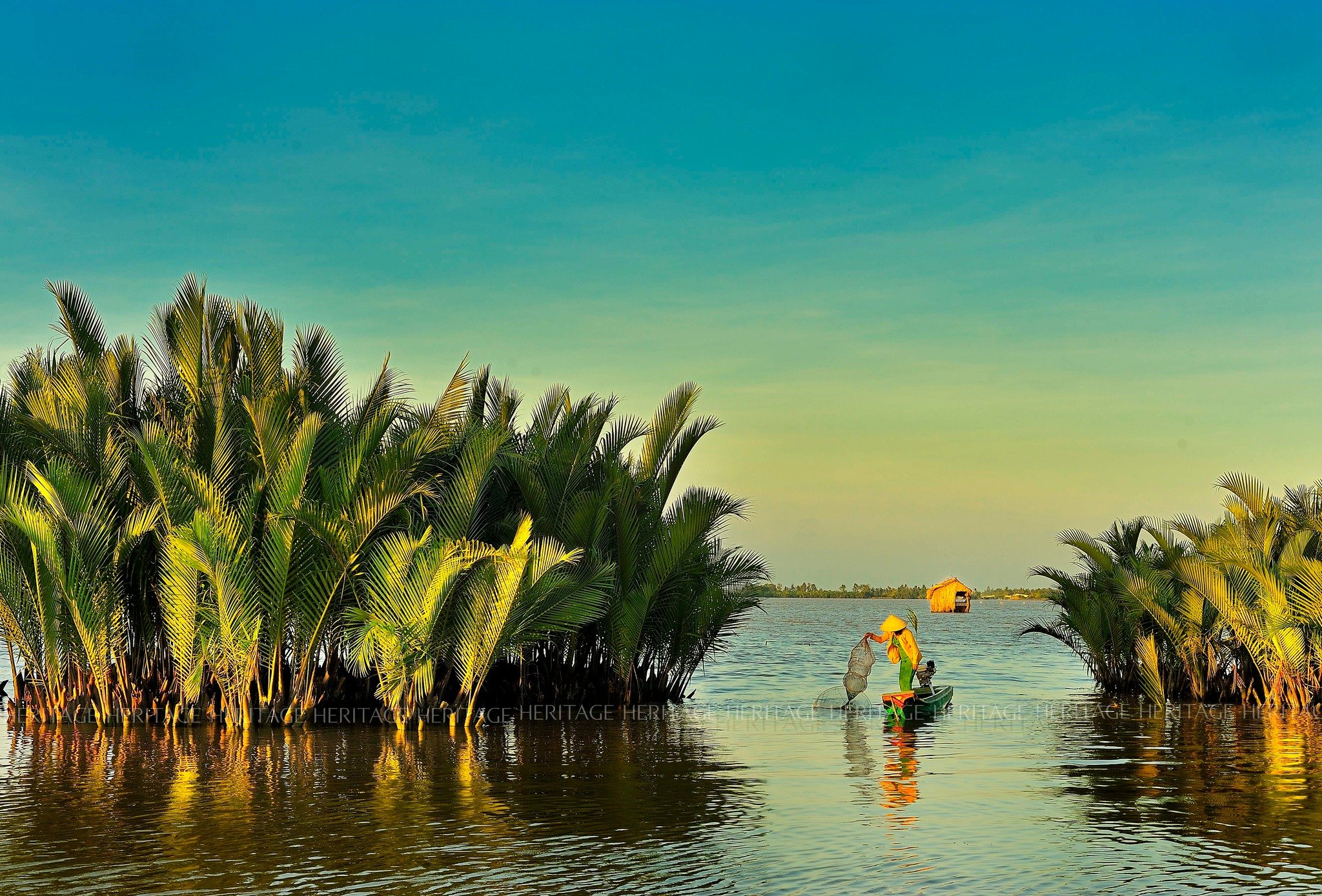 Ein Morgen am Fluss Cai Tau, Ca Mau