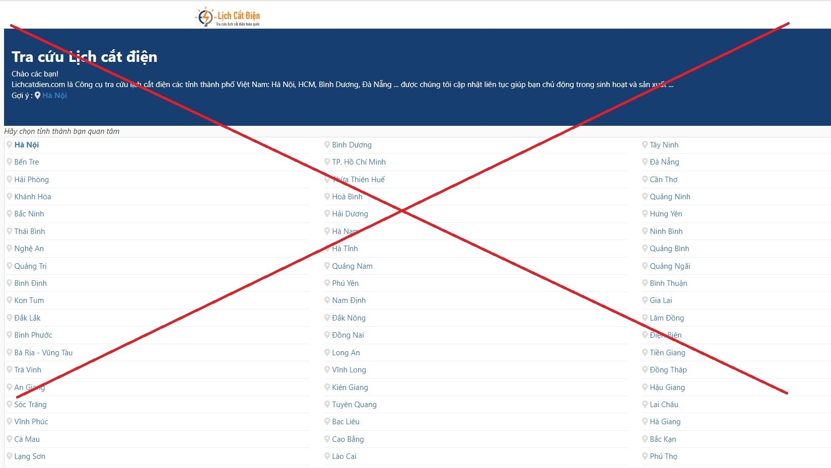 Cảnh báo nhiều website giả mạo thông tin lịch cắt điện ở miền Bắc - Ảnh 1.