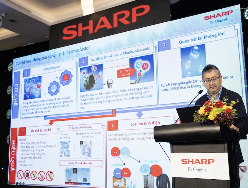 Sharp Vietnam ประกาศประสิทธิภาพของเทคโนโลยีไอออนพลาสม่าคลัสเตอร์