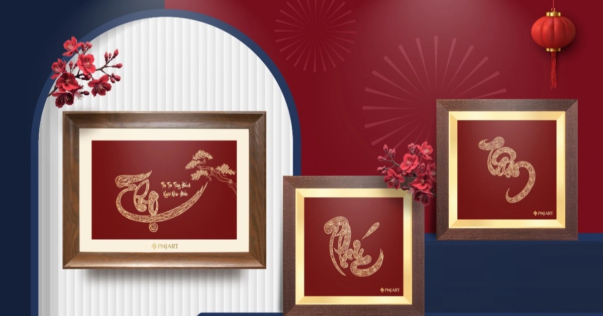 Collection de peintures « Mots d'or et significations de jade » de PNJArt : un cadeau de calligraphie artistique