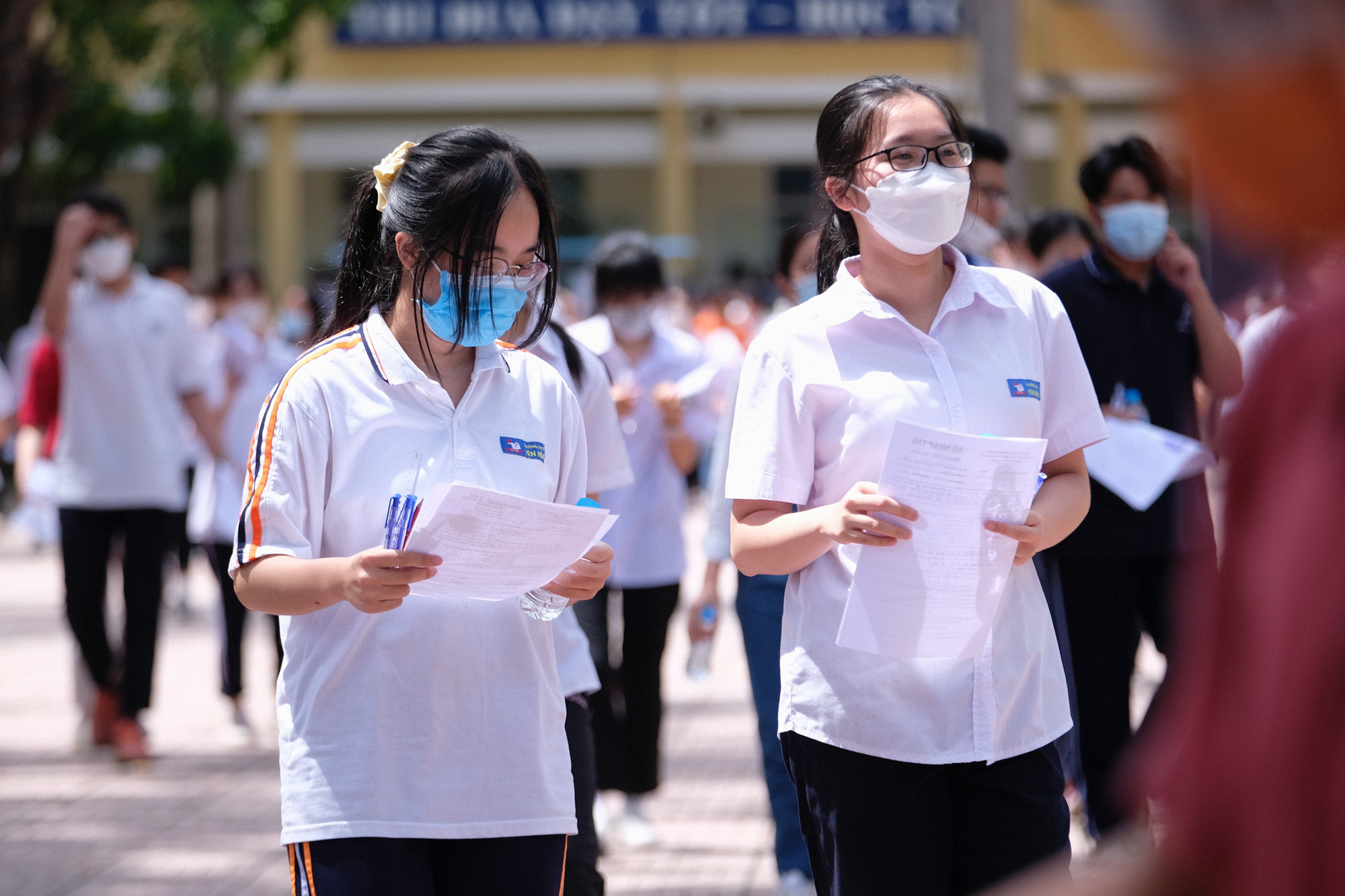 Học sinh dự tuyển sinh vào lớp 10 tại Hà Nội năm học trước - Ảnh: NAM TRẦN