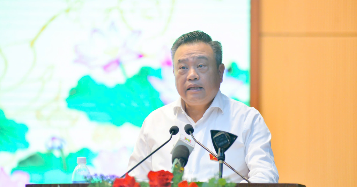 Le président du Comité populaire de la ville, Tran Sy Thanh, a rencontré les électeurs des districts de Me Linh et de Soc Son.