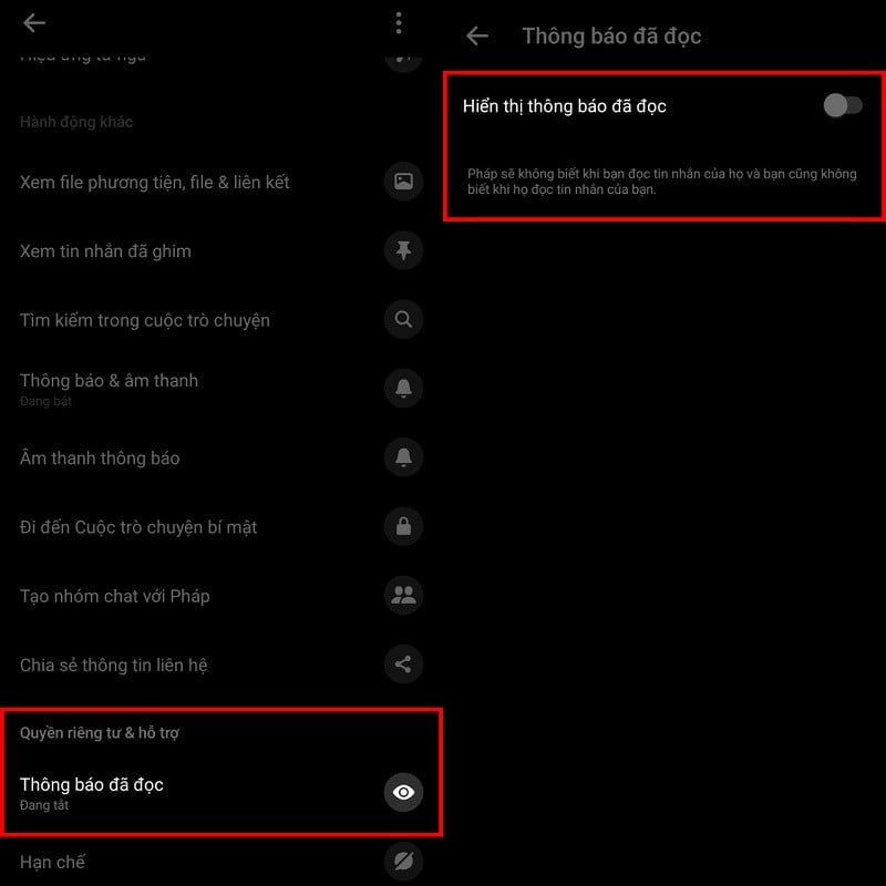 Cách tắt đã xem với một người trên Messenger nhanh chóng, hiệu quả