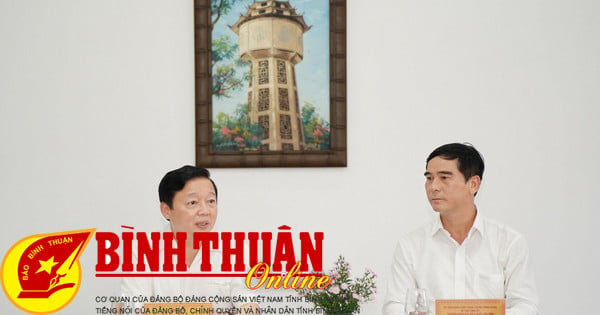 Phó Thủ tướng Chính phủ Trần Hồng Hà làm việc với tỉnh Bình Thuận