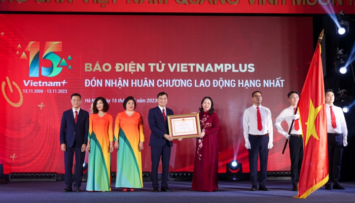 Báo Điện tử VietnamPlus kỷ niệm 15 năm thành lập và đón nhận Huân chương Lao động hạng Nhất