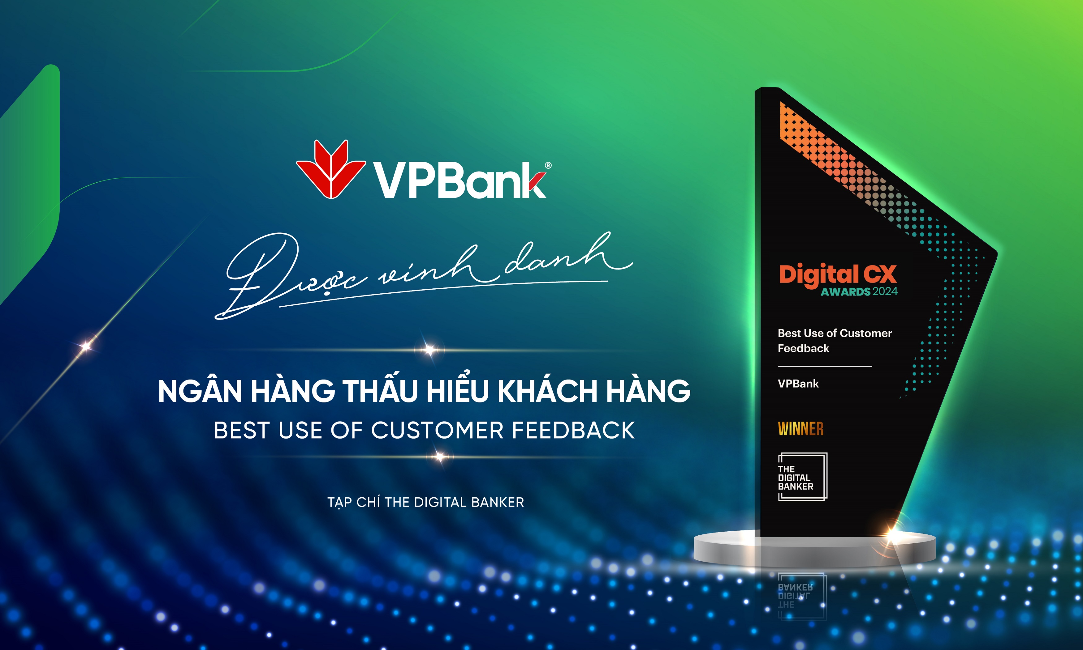 La première banque au Vietnam à remporter le prix « Customer Understanding Bank »