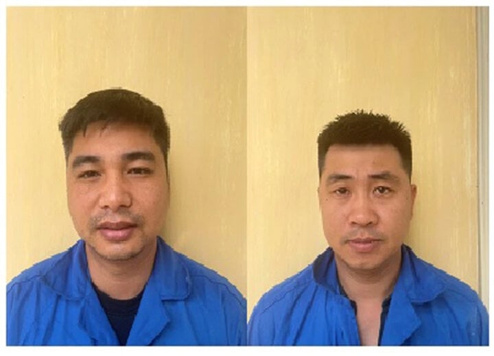 Defendant Nong Van Dung (left) and defendant Nguyen Hoai Nam. (Photo: Giao Thong)