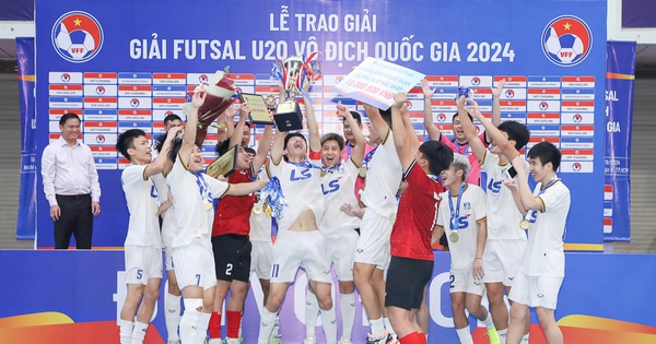 Defeating Saigon Titans TP.HCM, Thai Son Bac won the 2024 National U.20 Futsal Championship