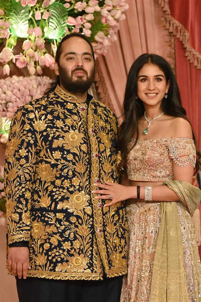 Anant Ambani y su futura esposa celebraron una boda suntuosa y sin precedentes. Foto: Página Seis
