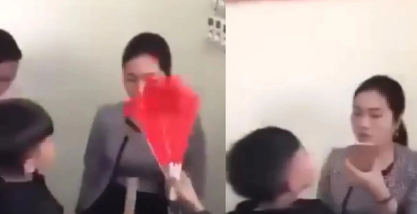 Xác minh đoạn clip nhóm học sinh ép cô giáo vào tường rồi thách thức, văng tục - Ảnh 1.