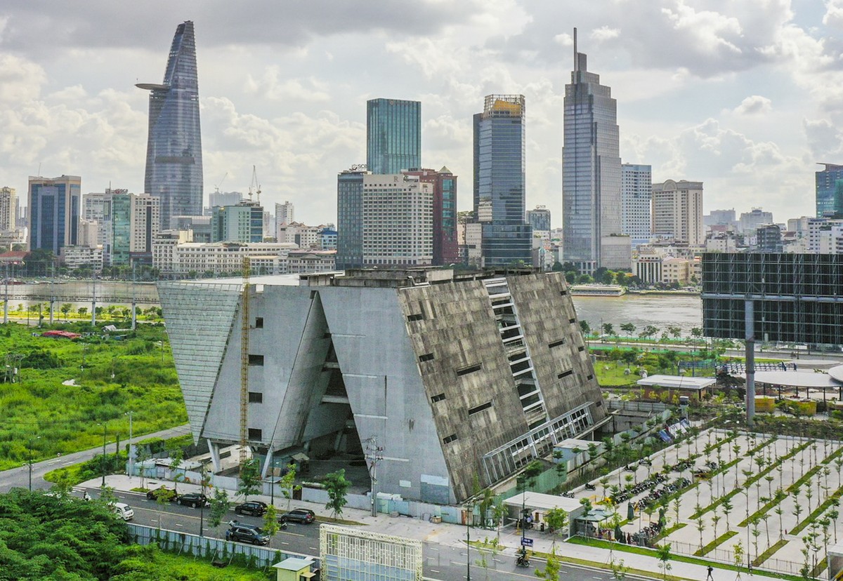 Aerial view of the 800 billion VND exhibition center in Thu Thiem about to be revived photo 2