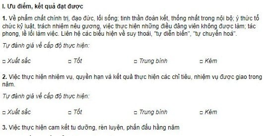 Hướng dẫn nhận xét ưu điểm, khuyết điểm trong bản kiểm điểm đảng viên cuối năm 2023 mới nhất