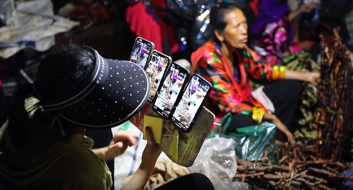 Mercado en vivo en las tierras altas