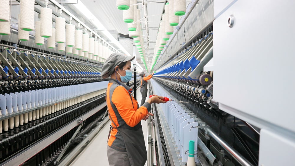 Produktionslinie in der Dalat Fiber Factory