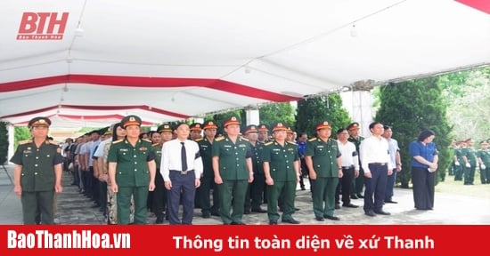 Truy điệu và an táng 16 hài cốt liệt sĩ Quân tình nguyện và chuyên gia Việt Nam hy sinh tại Lào