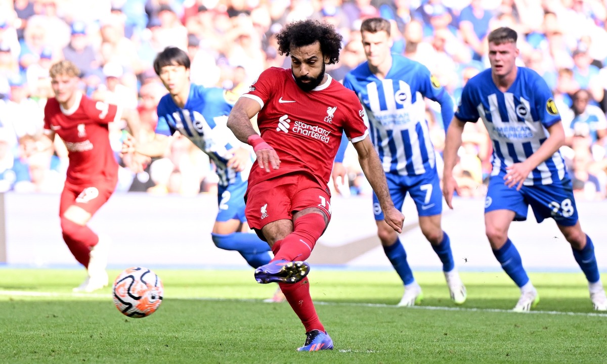 Liverpool hòa Brighton dù Salah lập cú đúp