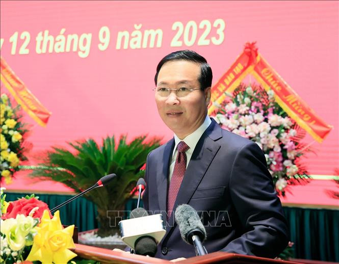 Präsident Vo Van Thuong nimmt an der Eröffnungszeremonie in Gia Lai teil, Bild 1