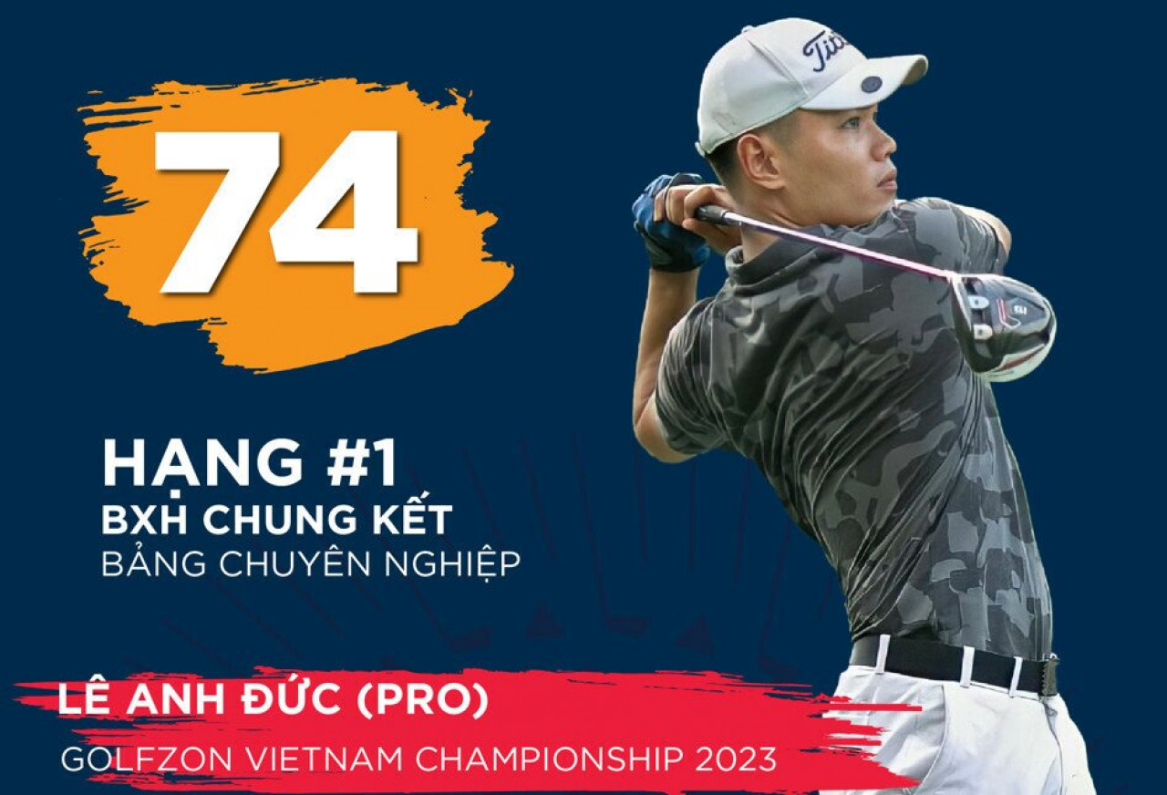 Golfer Le Anh Duc leads the most special golf tournament in Vietnam