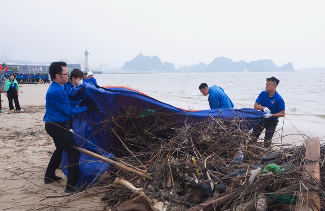 Zehntausende Jugendliche aus Ha Long schließen sich zusammen, um die Umwelt zu säubern. Foto 5