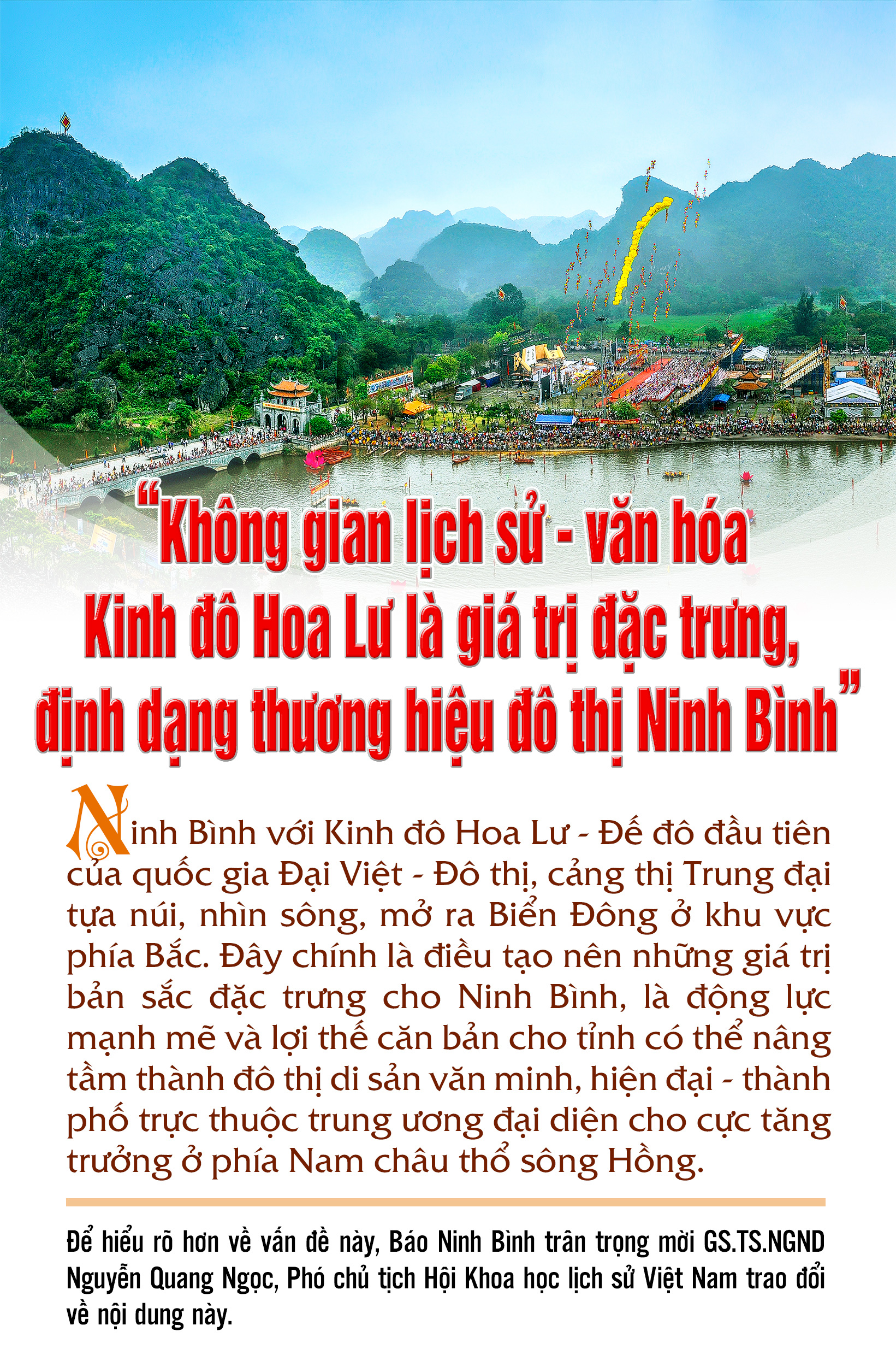 Emagazine The historical and cultural space of Hoa Lu Capital is a unique value that defines the urban brand of Ninh Binh