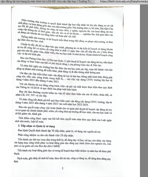 Ban đại diện thu mỗi người 210.000 đồng mua ti vi: Hiệu trưởng nói 'sai quy định' - Ảnh 6.