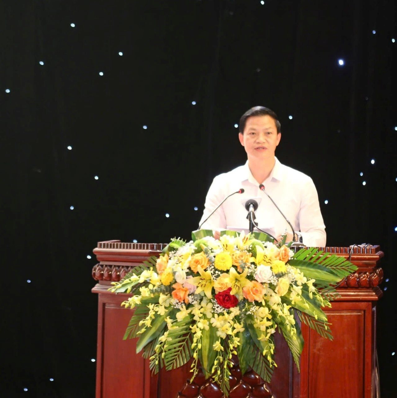 Le président du Comité populaire provincial de Bac Ninh, Vuong Quoc Tuan, a pris la parole lors de la conférence.