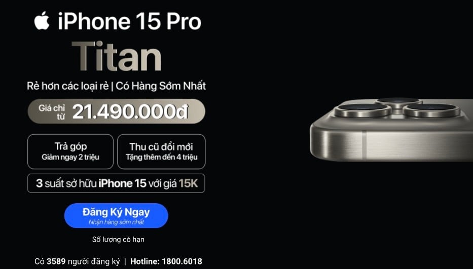 Di Động Việt tiếp tục tuyên bố giá iPhone 15 “Rẻ hơn các loại rẻ"