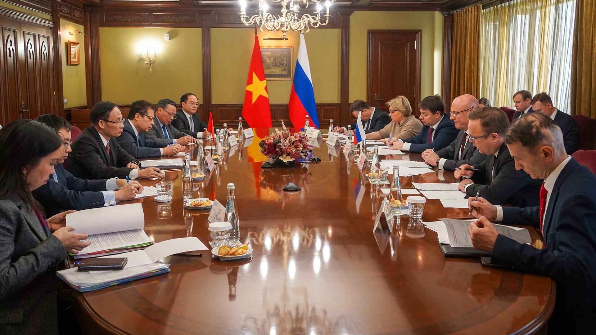 Head of the Central External Relations Commission Le Hoai Trung visits and works in Russia