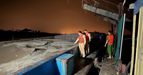 Hinterhalt zur Festnahme eines illegalen Sandbaggerschiffs auf dem Red River