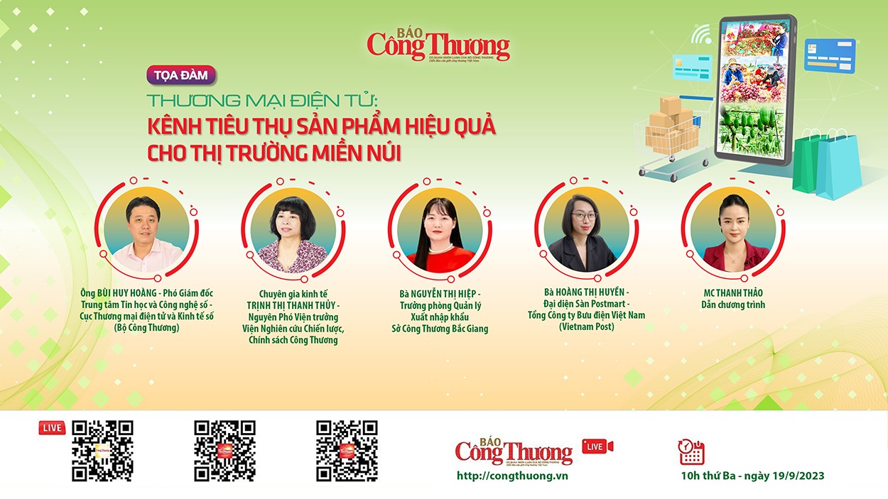 10h sáng 19/9 diễn ra tọa đàm Thương mại điện tử: Kênh tiêu thụ sản phẩm hiệu quả cho thị trường miền núi