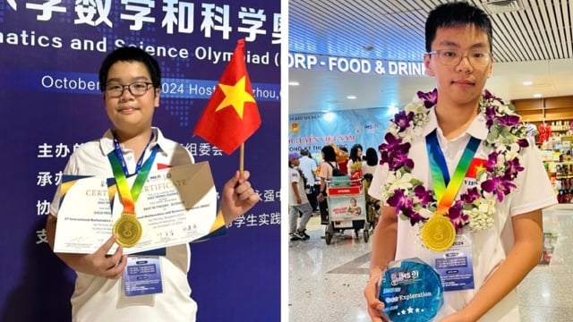 Two male students from Hanoi won the Best Prize at the IMSO 2024 exam