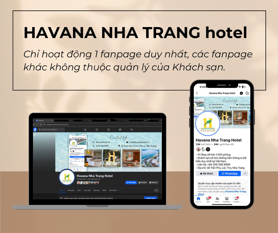 Khánh Hòa ghi nhận 15 cơ sở lưu trú bị kẻ xấu thành lập fanpage giả mạo.